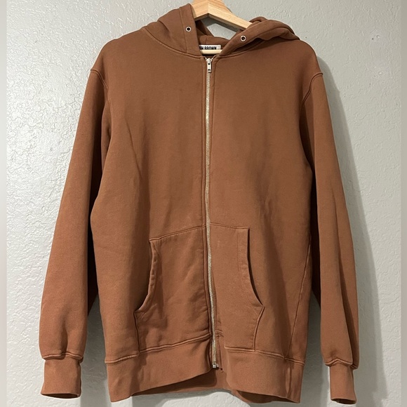 Joah Brown Jackets & Blazers - Brown Joah Brown Oversized Hooded Sweatshirt